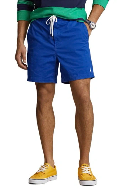 Polo Ralph Lauren Prepster Flat Front Stretch Cotton Twill Shorts In Saphire Star