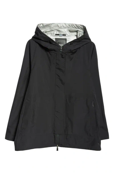 Herno Laminar A-line Windproof & Waterproof Gore-tex® Paclite Hooded Jacket In Black