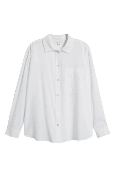 Treasure & Bond Cotton Voile Button-up Shirt In White