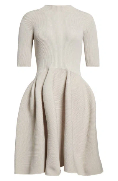 Cfcl Draped-detail Crew-neck Dress In Grey