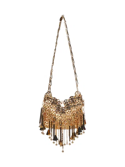 Rabanne Iconic Gold 1969 Nano Shoulder Bag In Oro