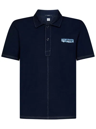 C.p. Company Polo Shirt  Men Color Denim In Blu