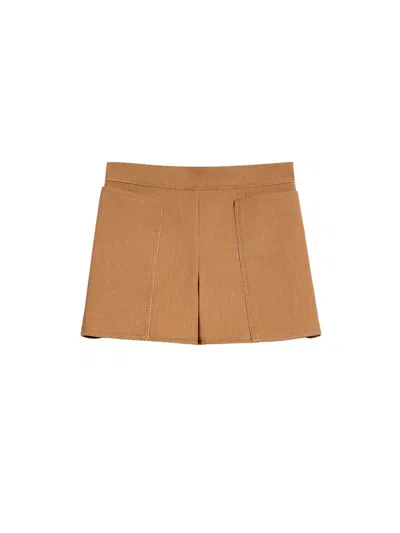 Max Mara Money Shorts Clothing In Brown