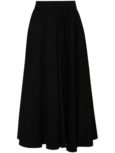 Patou A-line Midi Skirt In Black