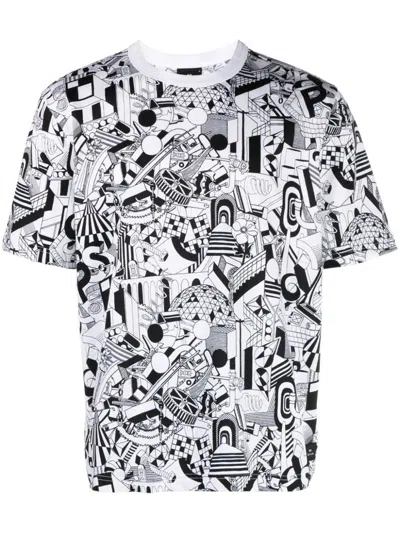 Ps By Paul Smith Ps Paul Smith Patterned T-shirt In White