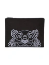 KENZO TIGER EMBROIDERED POUCH BAG,F855PM302F2012287770