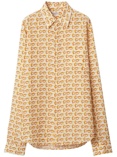 Burberry Shirt Pattern B Clothing In Yellow & Orange
