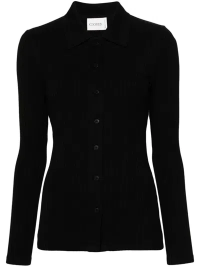 Closed Cotton Blend Shirt In Black