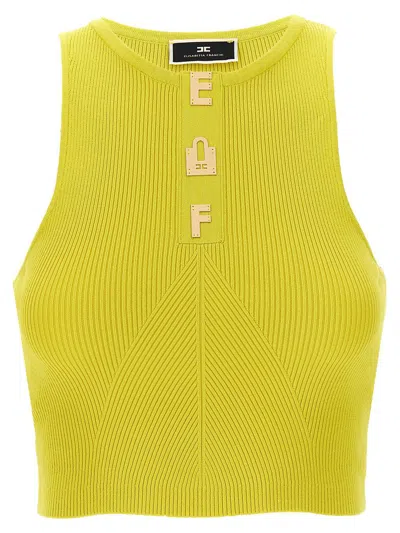 Elisabetta Franchi Plate Top In Yellow