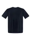 Herno T-shirt In Superfine Cotton Stretch In Navy Blue