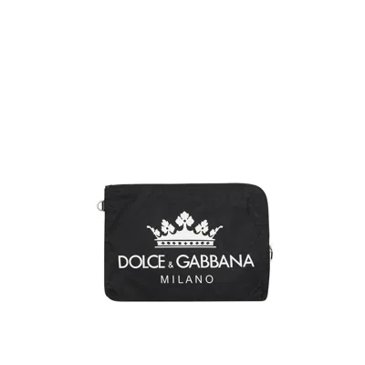 Dolce & Gabbana Logo Clutch In Black