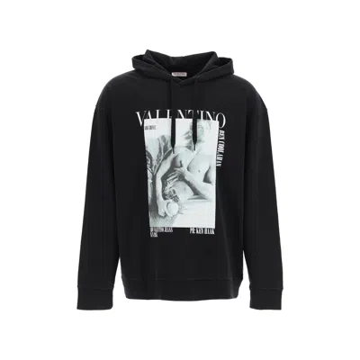 Valentino Graphic Printed Sweatshirt In Black
