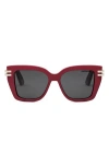 Dior S1i Sunglasses In Red/gray Solid