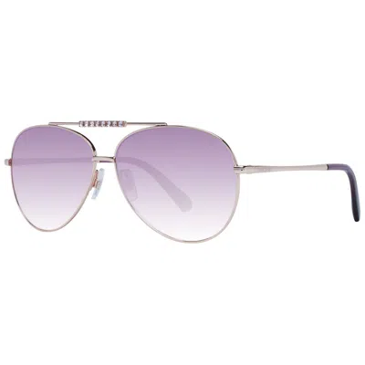 Swarovski Rose Gold Women Sunglasses In Purple