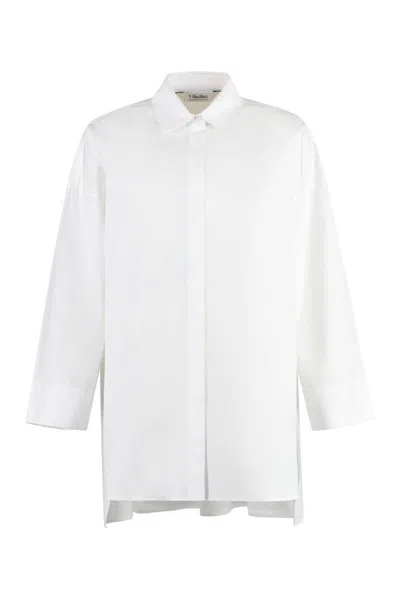 's Max Mara Tea Cotton Shirt In White
