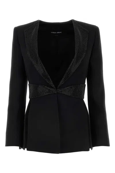 Giorgio Armani Jackets And Vests In Black