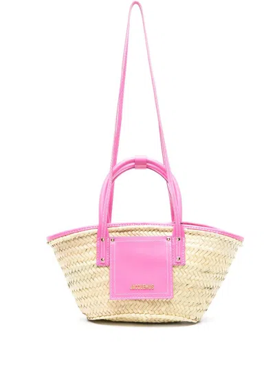 Jacquemus Le Petit Panier Soli Shoulder Bag In Pink & Purple