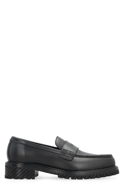 Off-white Off White Military Loafers In Black Black