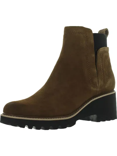 Dolce Vita Huey Womens Lugged Sole Lug Sole Ankle Boots In Brown