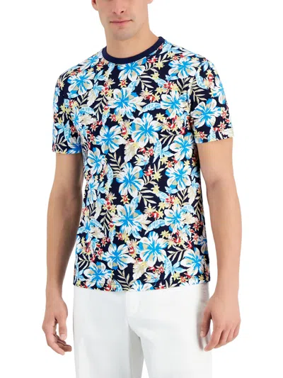 Club Room Mens Cotton Floral T-shirt In Multi