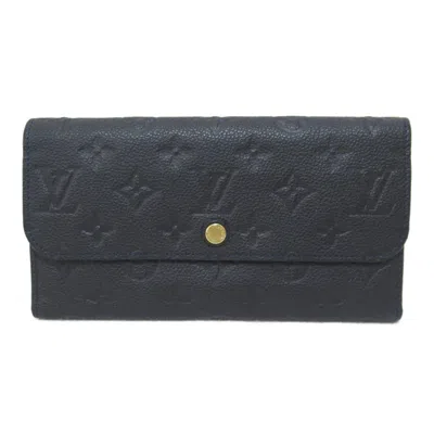 Pre-owned Louis Vuitton Portefeuille Leather Wallet () In Blue