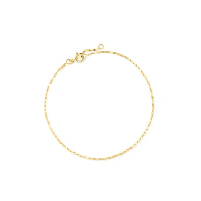 Rs Pure By Ross-simons Italian 1.6mm 14kt Yellow Gold Lumachina-chain Anklet
