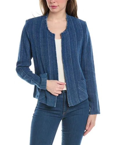 Drew Walter Linen-blend Blazer In Blue