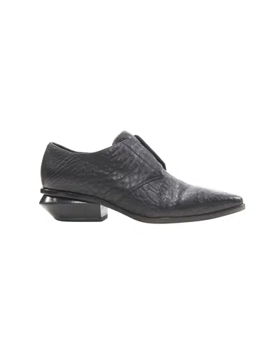 Alexander Wang T Alexander Wang Ines Oxford Black Leather Laceless Brogue In Grey