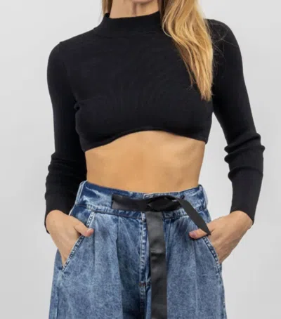 Olivaceous Underbust Mock Crop In Midnight In Multi