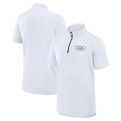 Fanatics Branded White Olympic Games Union Bar Quarter-zip Polo