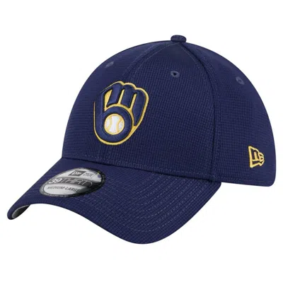 New Era Navy Milwaukee Brewers Active Pivot 39thirty Flex Hat
