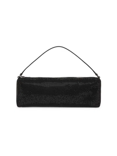 Alexander Wang Women's Heiress Crystal-embellished Flex Bag In Washed Black