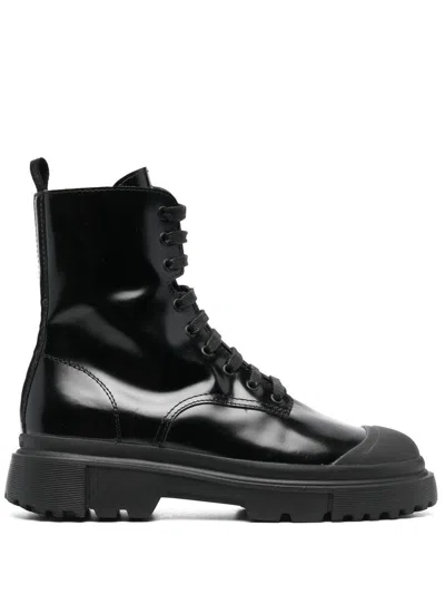 Hogan H619 Ankle Boot Black In B999