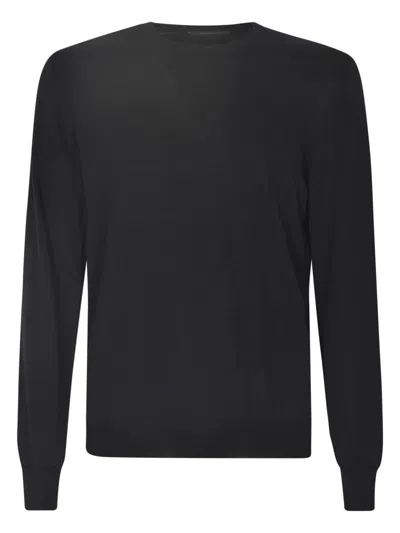 Tagliatore Gray Sweater In Black