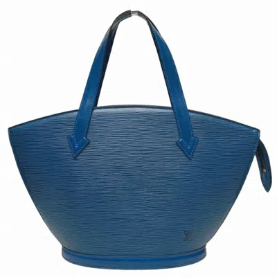 Pre-owned Louis Vuitton Saint Jacques Leather Tote Bag () In Blue
