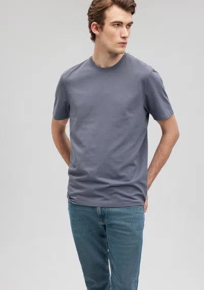 Mavi Basic Crew Neck T-shirt In Turbulence In Grey