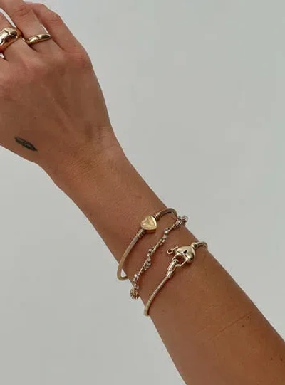 Princess Polly Lower Impact In The Moonlight Bracelet Pack In Gold
