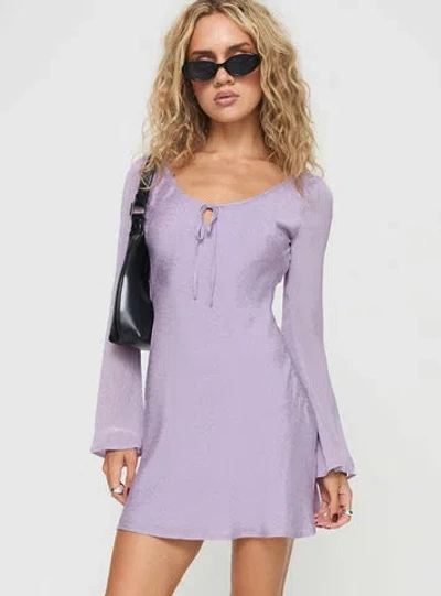 Princess Polly Sorrento Long Sleeve Mini Dress In Purple