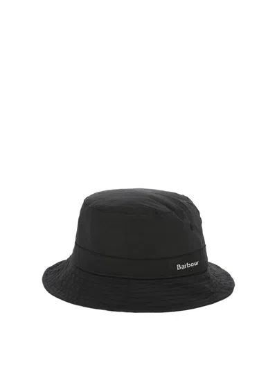 Barbour Logo Embroidered Bucket Hat In Black