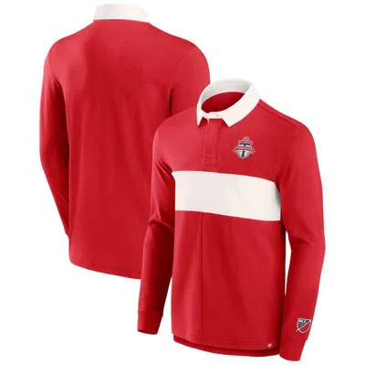 Fanatics Branded Red Toronto Fc Forever Casuals Long Sleeve Striker Polo