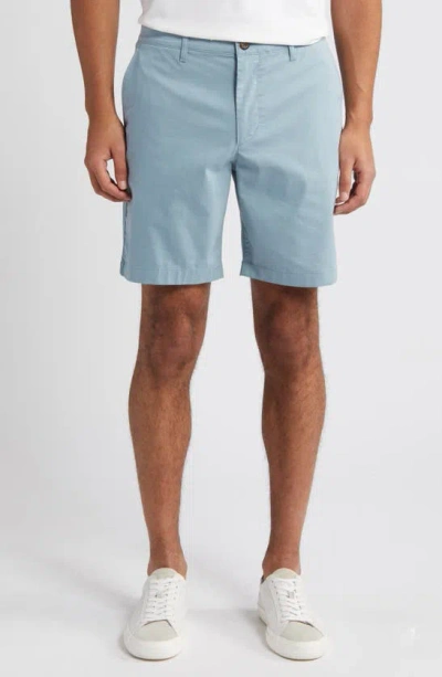 Faherty Movement Organic Cotton Blend Chino Shorts In Steel Blue