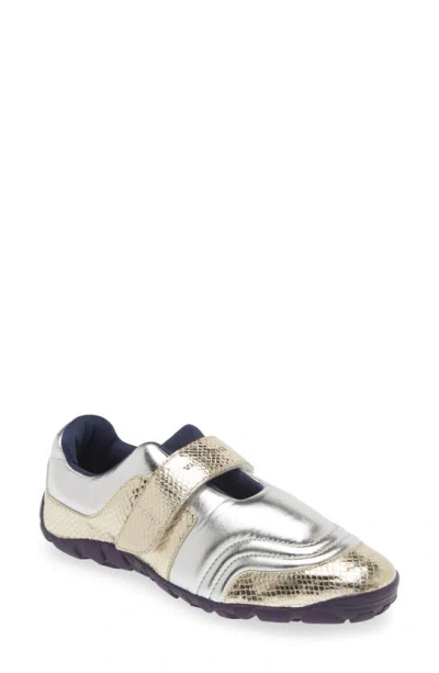 Wales Bonner Mixed Metallic Grip Modern Trainers In Gold