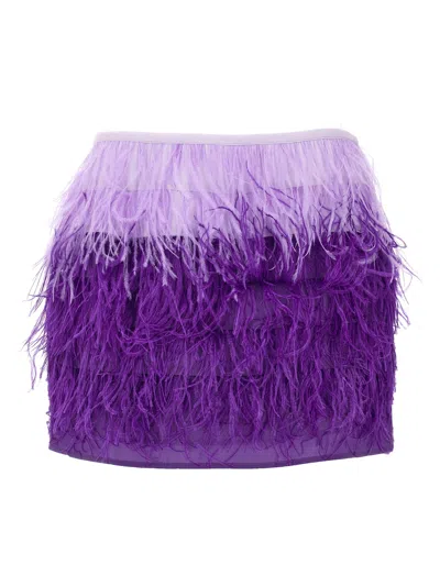 Twinset Myfo Mini Skirt In Purple