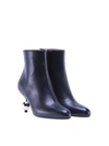 MARNI SCULPTED HEEL ANKLE BOOTS,TCMSZ11C07LV70200N99