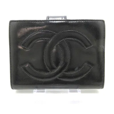 Pre-owned Chanel Black Leather Wallet  ()