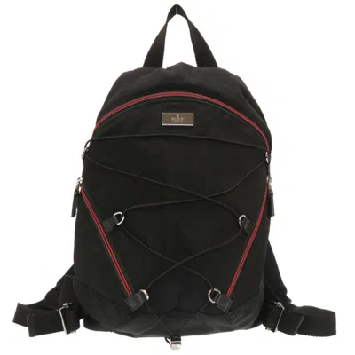 Gucci Black Canvas Backpack Bag ()