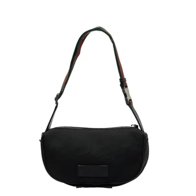 Gucci Shima Line Black Canvas Shopper Bag ()