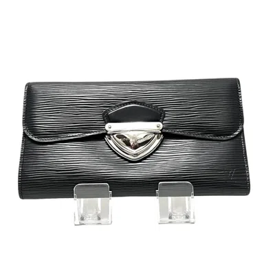 Pre-owned Louis Vuitton Eugénie Black Leather Wallet  ()
