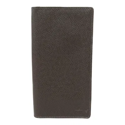 Pre-owned Louis Vuitton Porte Carte Credit Bifold Brown Leather Wallet  ()