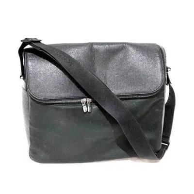 Pre-owned Louis Vuitton Taimyr Black Leather Shoulder Bag ()